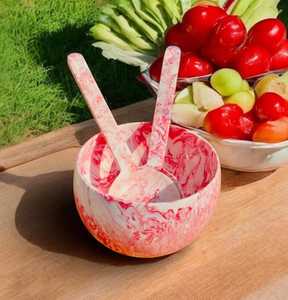 Sofisticado Juego de Tazón y Cuchara para Comedor, Hecho a Mano con Resina Ecológica, Decoración Moderna para el Hogar y Fiestas - Product Image 3
