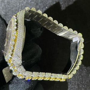 Relojes de Hip Hop Clásicos Unisex, Hechos a Mano, con Joyas de Belleza, Diamantes Moissanite VVS1, Acero Inoxidable, Resistentes al Agua 100 Bar - Product Image 5