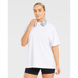 เสื้อยืดผู้หญิง Easy Care Basic คอกลม แขนสั้น ผ้าฝ้าย 100% ทรงปกติ ใส่ได้ทุกวัน ดีไซน์เรียบง่าย คลาสสิก - Product Image 5