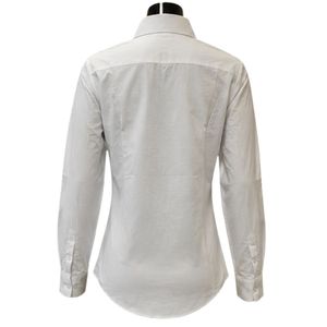 <b>White</b> Button Down Collar Shirt Women <b>Long</b> Sleeve Casual <b>Top</b> Embroidered Design Fashion Apparel Office Wear Elegant Daily - Product Image 3