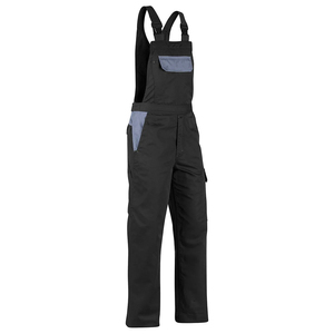 Men's Black Work Coverall With Adjustable Straps And Utility Pockets Water Resistant Polyester Bib <b>Overalls</b> For <b>Construction</b> Use - Product Image 6