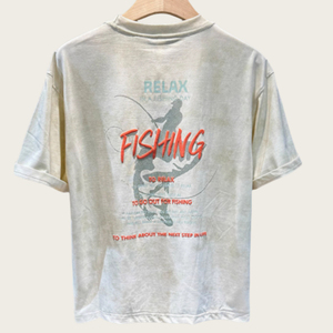 เสื้อยืดสตรีทแวร์แบบสั่งทำ OEM ลายกราฟิกปลาอนิเมะญี่ปุ่น ทรงโอเวอร์ไซส์ ผ้าฝ้าย ผู้ผลิตขายส่ง - Product Image 2