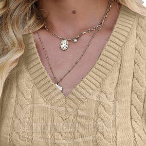 Ligero en stock Chaleco de punto recortado para mujer Chaleco de punto recortado personalizado de alta calidad para mujer - Product Image 2