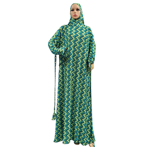 Abayas turques pour femmes, à manches longues, imprimées, fines, pour le printemps et l'été, robe longue avec ceinture, abaya - Product Image 3