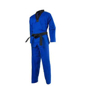 Ensembles d'uniformes de Taekwondo de qualité supérieure fabriqués en usine avec logo personnalisé, grandes tailles, finition lavée, 100 % coton, service OEM - Product Image 3