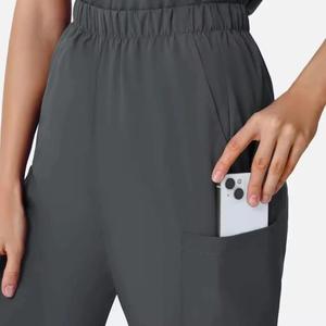Wholesale High Quality Summer Medical Nursing <b>Scrubs</b> Perfect Fit Women's Hospital <b>Nurse</b> Spandex Fabric Breathable Accessories - Product Image 5