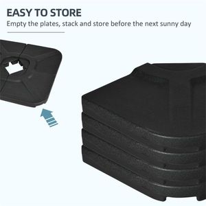 Ombrellone da Giardino Quadrato con Base in Acciaio Inox e Ferro per Patio, Ristorante, Hotel, Spiaggia - Consigliato per la Pioggia - Product Image 6