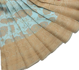 Printed 400TC Cotton <b>Silk</b> Saree Animal Print Lightweight Modern Design for Home Use - Product Image 6