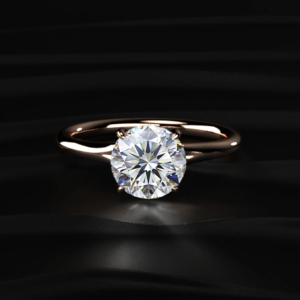 Bague solitaire élégante en diamant de laboratoire taille brillant rond de 2 carats, certifiée IGI, en or et argent, bijoux de mariée durables - Product Image 4