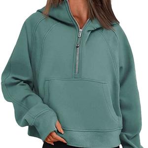 Sudadera Unisex con Capucha de Alta Calidad, Antibacteriana, de Forro Polar, Verde, Informal, de Algodón, Manga Larga, con Logotipo Personalizado, Otoño/Invierno - Product Image 1