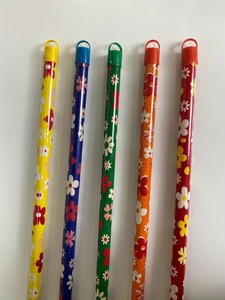 Manches de balai en bois GMEX avec motifs floraux et rayés, 120 cm de long, diverses couleurs, pelle à poussière en PVC - Product Image 4
