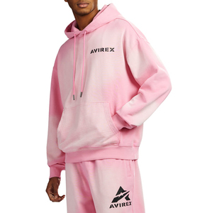 Avirex Men's <b>Pink</b> Tie-Dye Hooded Sweatshirt Oversized Casual French Terry Pullover ODM <b>Hoodie</b> Manufacturer Custom Apparel - Product Image 4