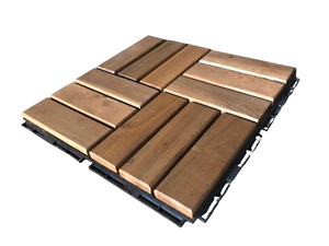 Kanhome กระเบื้องดาดฟ้าไม้12ไม้ระแนง T12A1ทันสมัยความหนา19มม. กันลื่นสำหรับตกแต่งทางเดินสระว่ายน้ำกลางแจ้ง - Product Image 2