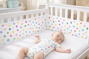 Forro de Cuna de Malla Tejida 100% Algodón Orgánico Personalizable, Transpirable, Seguro, Ecológico, Antiácaros, Ropa de Cama para Bebé Suave - Product Image 5