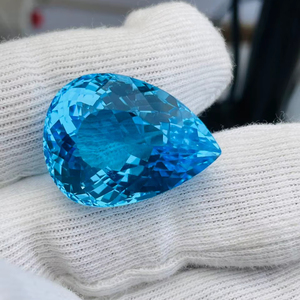 Topaze bleue naturelle en forme de poire, grande taille 58,81 carats, qualité AAA, lustre parfait, disponible à prix avantageux. - Product Image 5