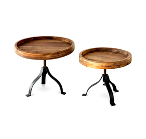 Soporte de pastel de diseño en madera y hierro con plataforma de exhibición contemporánea para pasteles y repostería - Product Image 5