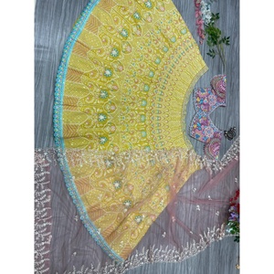 ชุด lehenga choli งานปักด้ายหลายงานปาร์ตี้ใน2XL - Product Image 5
