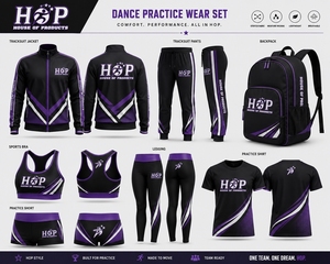 Conjunto de Ropa para Práctica de Baile y Animación: Chándal, Top Corto, Leggings, Camiseta y Mochila para Calentamiento - Product Image 3