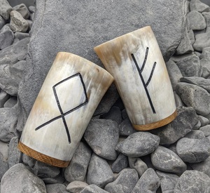 Antique Design Handmade Real Horn <b>Drinking</b> Horn <b>Cup</b> Customized Logo Viking Shot Mugs Manufacturer's Wholesale Sale Ceramic <b>Cups</b> - Product Image 3