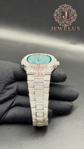 Reloj de Hombre Moderno de Acero Inoxidable con Diamantes Moissanite, Joyería de Lujo para Venta al por Mayor y Minorista - Product Image 5
