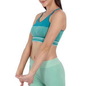 Soutien-gorge de sport super doux et respirant à prix avantageux pour femme, soutien-gorge de sport rayé dos nageur, couleur unique, léger - Product Image 2