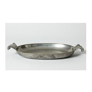 Bandeja Rectangular de aluminio con mango para servir alimentos, bandeja para servir comida, niquelado, acabado metálico - Product Image 6