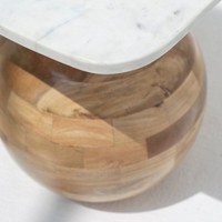 Table basse en bois avec plateau en marbre Vandana Astra Mira pour la décoration moderne du salon