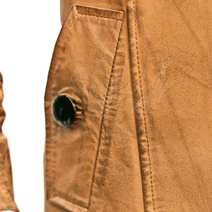 <b>Men</b> Modern Style <b>Long</b> Leather <b>Coat</b> Premium Quality Waterproof & Eco-Friendly Customized Color & Size for Winter Comfort - Product Image 6