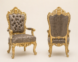 Birmingham Style Antique Gold Dining Furniture Set Majestic Baroque 10-Seater Dining Set Premium Teak Wood Dining Suite Brisbane - Product Image 2