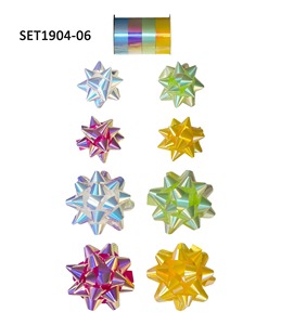 Cintas de Regalo Personalizadas con Lazo de Estrella de Satén de Doble Cara, Color Rosa Iridiscente y Plateado, Tejidas en Poliéster con Impresión Digital, Decoración para Cumpleaños - Product Image 5