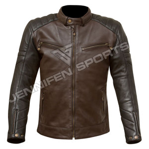 Veste en cuir de vache véritable pour hommes, design personnalisé bicolore, nouvelle collection, haute qualité, veste de moto - Product Image 1