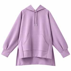 Sudadera con Capucha Extra Grande para Mujer, Transpirable, Ecológica, de Poliéster/Algodón, con Bolsillo Tipo Canguro, para Invierno/Primavera/Otoño - Product Image 1