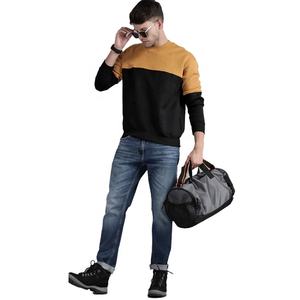 Nouveauté Sweat-shirt en molleton bicolore pour homme Impression en relief Col rond Poignets élastiques Pull d'hiver Streetwear Hoodie - Product Image 6