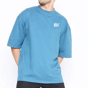 Camiseta Lisa Oversize de Verano Personalizada con Logo para Hombre - Product Image 1