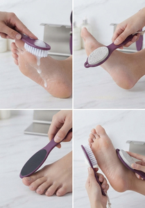 Foot Care Pedicure Kit Foot <b>File</b> Callus Remover Cleaning Brush Dry Cracked Heel - Product Image 5