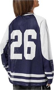 Vêtements ARC - Maillot en maille surdimensionné personnalisé à manches longues, streetwear, impression de numéro, fournisseur en gros OEM ODM - Product Image 5