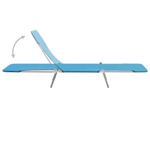 Set di 2 Lettini Prendisole Blu Premium per Esterni, Comfort e Stile - Product Image 5
