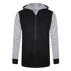 Ensemble de survêtement décontracté pour homme avec capuche, blocs de couleur, fermeture éclair, manches longues, pantalon de jogging uni, respirant, en polyester et coton, pour l'automne - Product Image 3