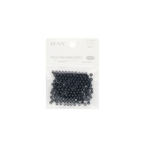 Perles artisanales Ilan 5mm noires pour travaux manuels 10g - Product Image 2