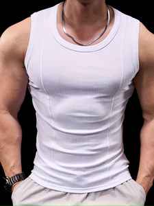 Camiseta sin mangas personalizada al por mayor 2026 para hombre, chaleco holgado transpirable de poliéster para deporte y entrenamiento, camiseta de verano para hombre - Product Image 4