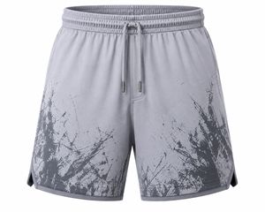 Shorts de sport pour hommes, imprimé par sublimation sur le devant, séchage rapide, respectueux de l'environnement, taille à cordon de serrage, vêtements de sport pour l'entraînement et la remise en forme, rouge et noir - Product Image 3