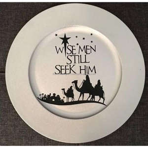 Vaisselle de vacances plat de service en métal assiette de présentation haute finition émaillée plateau élégant et disque de service assiette de présentation ronde - Product Image 5