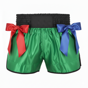 Shorts de combat mi-cuisse personnalisés unisexe avec motif graphique, haute durabilité, pour grappling et Muay Thai, vêtements d'arts martiaux extensibles - Product Image 1