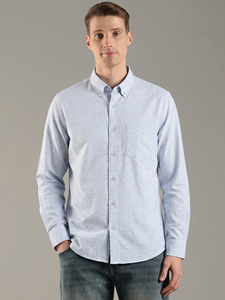 Camisa Casual de Hombre Enovate, Doble Botonadura, Manga Larga, Transpirable, 100% Algodón, con Logotipo en la Parte Posterior del Cuello, para Primavera - Product Image 3