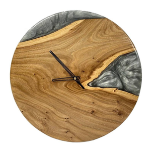 Reloj de Pared de Madera con Resina Epoxi Verde Mar Exclusivo, Hecho a Mano para Hogar, Oficina y Hoteles a Bajo Precio - Product Image 5