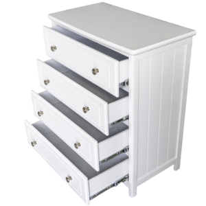 European Design Durable Roomy 4-<b>Puller</b> Nightstand Storage Chest with Handles for Apartment Living Room - Product Image 1