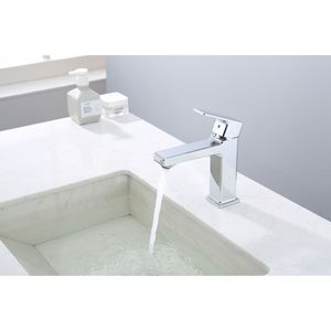 Rubinetto Cromato Monocomando per Lavabo Bagno e Lavanderia con Due Tubi da 9/16 Pollici - Product Image 3