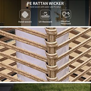 Lampada Solare a LED da Esterno con Accensione/Spegnimento Automatico, Lanterna da Giardino in Rattan con Corpo in ABS, Luce Decorativa per Vialetti e Sentieri - Grado di Protezione IP54 - Product Image 4