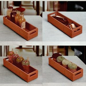 Bandeja de Servir de Madera Resistente, Plato Rústico Multiusos para Desayuno, Té, Café, Bandeja Decorativa para Almacenamiento en la Cocina - Product Image 3