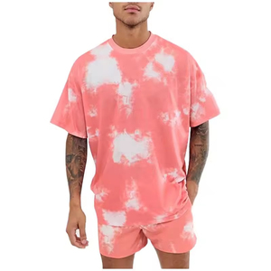 2026 High Quality Acid Washed Shorts <b>Set</b> Custom logo Printing Men's Summer Shorts & Shirt New Fashionable 2 Piece <b>Sets</b> for Men - Product Image 1